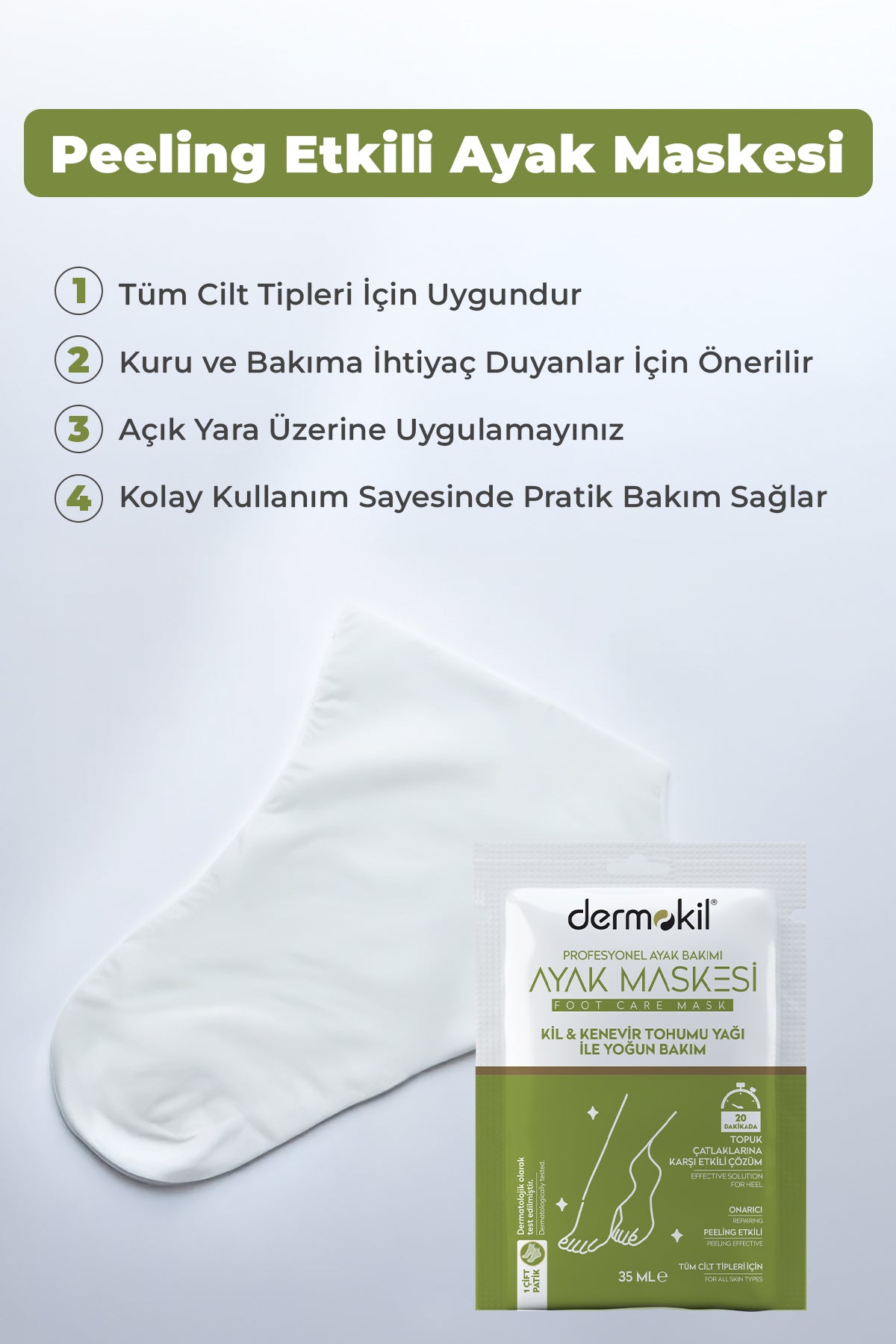 Detoksiva Detoks Ayak Maskesi (Kil & Bitki)