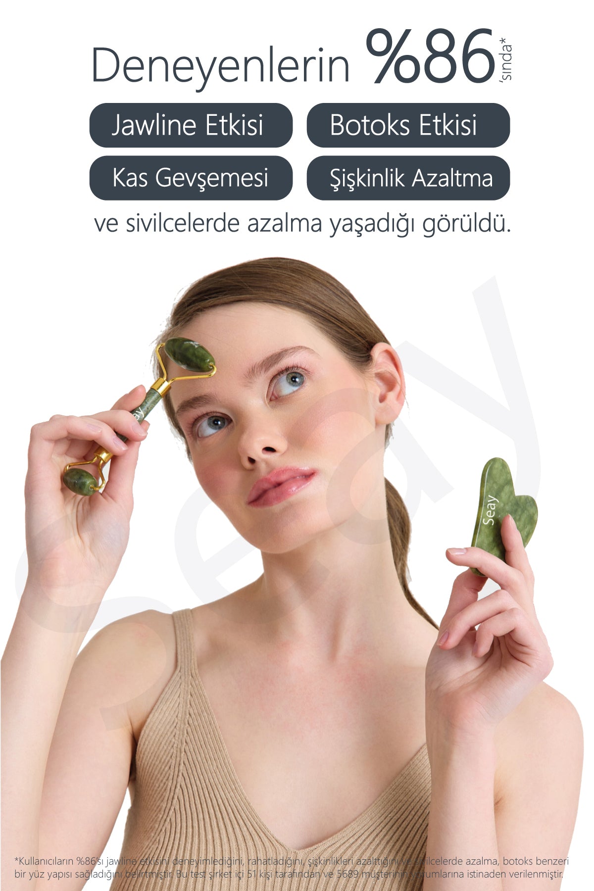 Detoksiva Jade Gua Sha & Roller Seti