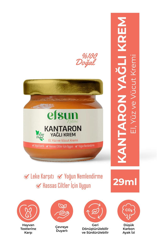 %100 Doğal Kantaron Yağlı Bakım Kremi  — Akne ve Leke Karşıtı 29ml