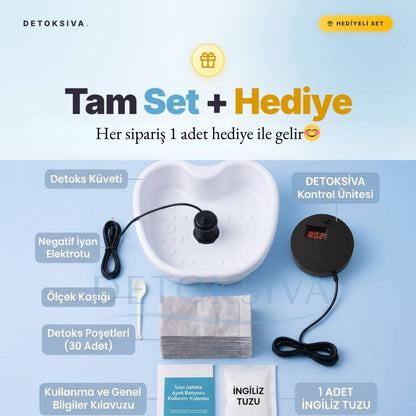 Detoksiva™ - İyonik Ayak Detoksu (Set) - 30 Dakikada Hafiflik ve Yenilenme Hissini Keşfet