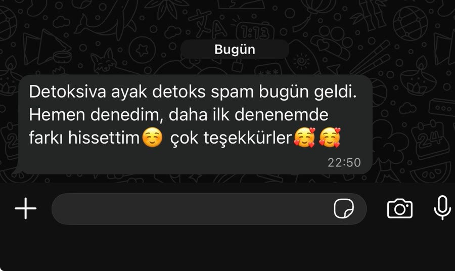 WhatsApp müşteri yorumu, set geldiği gün ilk deneme